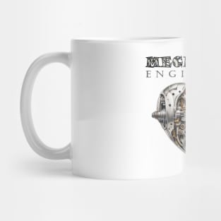 Mechanical Engineering - Heart Shape [Black Text Version] Mug